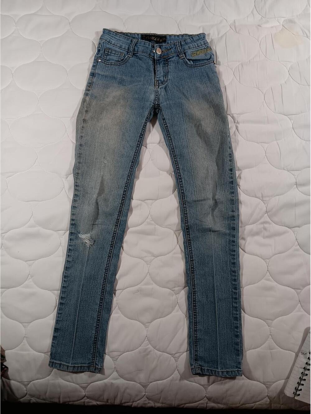 Mecca Y2K Rhinestone Pocket Jeans – Girls Size 12